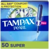 [b269235944] Băng vệ sinh Tampax Pearl Tampons with LeakGuard Braid, Super Absorbency, 50 Ct