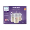 Bình sữa Philips Avent Natural Baby có núm vú Natural Response, có thiết kế hình chú voi hồng, pack 3 bình 260ml