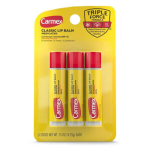 Son dưỡng môi Carmex Classic Lip Balm 4.25g pack 3 thỏi SPF 15
